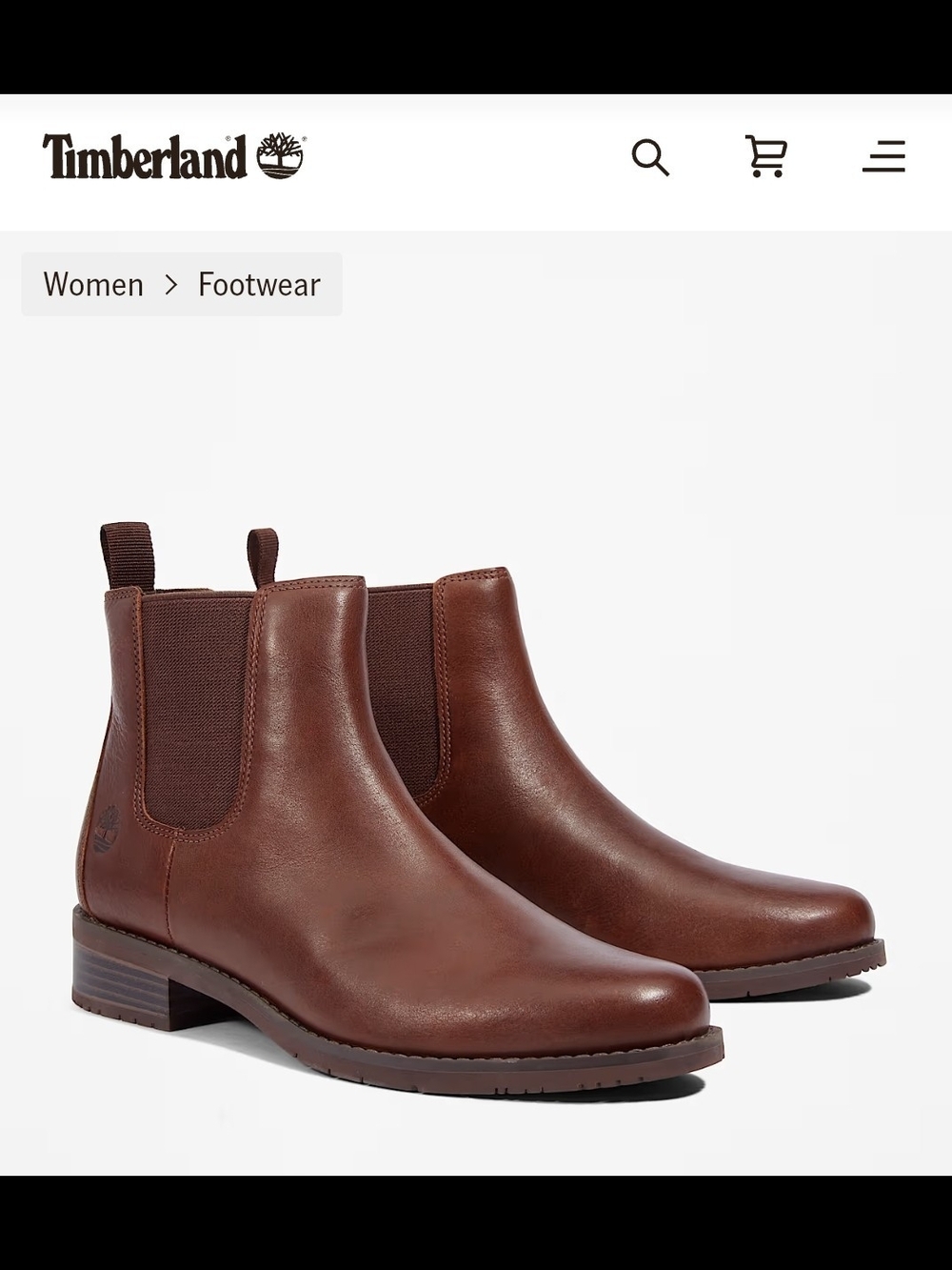 New Timberland Women's Brown Leather Chelsea Boots